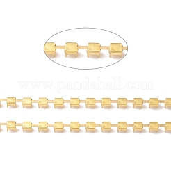 50M Rectangle Brass Rhinestone Claw Setting Chains&nbsp;CHC-C024-01C-G