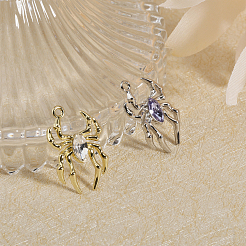 16Pcs 8 Styles Glass Spider Pendant&nbsp;FIND-CA0008-37