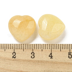 天然黄色アベンチュリンビーズ  片穴  ハート  15.5x15.5x8mm  穴：1mm&nbsp;G-P531-A17-01