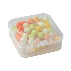 70Pcs Rubberized Style Acrylic Beads&nbsp;MACR-FS0001-71D