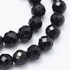Natural Black Onyx Beads Strands&nbsp;G-E469-07-4mm