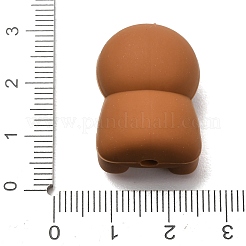 シリコンビーズ  焦点ビーズ  ナマケモノ  DIYの看護ネックレス用  サドルブラウン  25x17.5x15mm  穴：3mm&nbsp;SL-CBAD2AE-02
