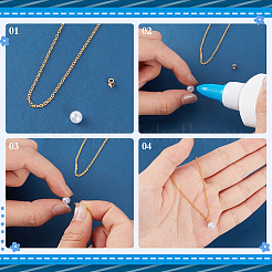 100Pcs 2 Colors PVD Vacuum Plating 304 Stainless Steel Cup Pearl Peg Bails Pin Pendants&nbsp;STAS-ME0002-97