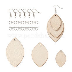 DIY Unfinished Wooden Pendant Earring Making Kits&nbsp;DIY-YS0001-16
