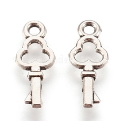 合金のチベット風チャーム  鉛フリー及びカドミウムフリー  アンティークシルバー  6.5x2x16mm  穴：2mm&nbsp;LF0497Y