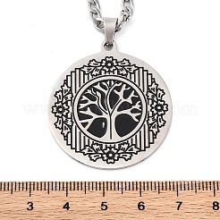 201 Stainless Steel Pendant Necklaces&nbsp;NJEW-C066-01P