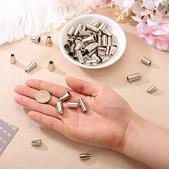 54個 9スタイル 合金コードエンド  鞄・布作り用品  コラム  プラチナ  9~20x5~11mm  穴：3.5~5.7mm  内径：5.5~10mm  6個/スタイル&nbsp;FIND-TA0008-08