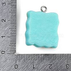 ハロウィーンのテーマ樹脂ペンダント  白金鉄パーツ  スカル  25x20.5x9mm  穴：2mm&nbsp;RESI-M046-01G