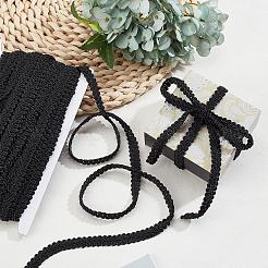 スレッドボビンホワイトカード  クロスステッチ刺繍用  ポリエステルリボン  ブラック  11x2mm&nbsp;OCOR-PH0001-35