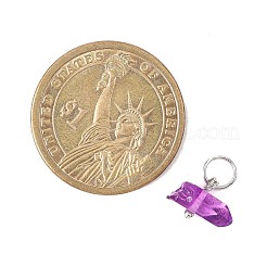Dyed Natural Quartz Crystal Neggets Pendants&nbsp;PALLOY-JF04581-01
