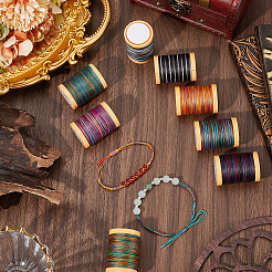 8 Rolls 8 Colors 12-Ply Polyester Thread Cord&nbsp;DIY-SP0003-80A