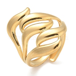 304 Stainless Steel Open Cuff Rings for Unisex&nbsp;RJEW-Q003-05G