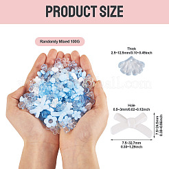 100G Transparent & Opaque Acrylic Beads&nbsp;TACR-TA0001-57D