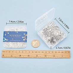 合金のチベット風チャーム  混合図形  アンティークシルバー  72個/セット&nbsp;TIBE-SC0001-11AS