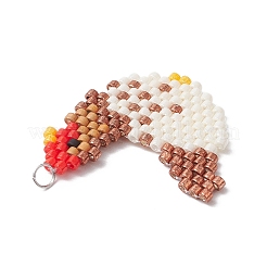 Handmade Glass Seed Beaded Pendants&nbsp;PALLOY-MZ00748-01