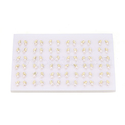 真鍮と天然真珠のスタッドピアス  サボテン  18KGP本金メッキ  12~13x7mm&nbsp;PEAR-N020-WX10