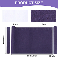 フェイクスエードブックカバー  ノートブックラップ  長方形  インディゴ  300x1300mm&nbsp;DIY-WH0349-138N
