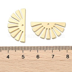 シーグレース真鍮ペンダント  ファンチャーム  カドミウムフリーと鉛フリー＆ニッケルフリー  18KGP本金メッキ  12x24x1mm  穴：1mm&nbsp;X-XGRQ3P885-621G