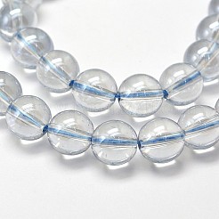 Electroplated Synthetic Quartz Bead Strands&nbsp;EGLA-J061-8mm-AB02