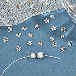 400Pcs 4 Style 304 Stainless Steel Bead Caps&nbsp;STAS-DC0010-99