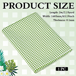 ポリエステル生地  服装アクセサリー  タータン模様  緑黄  2000x1605x0.1mm&nbsp;DIY-WH0750-302C