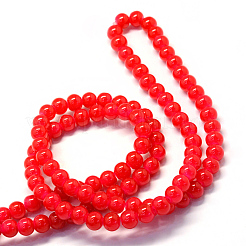 Baking Paint Imitation Jade Glass Round Bead Strands&nbsp;X-DGLA-Q021-10mm-05
