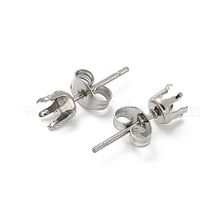 316サージカルステンレススタッドピアス金具  ステンレス鋼色  4.5x15mm&nbsp;STAS-Z118-03P-04
