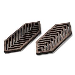 Walnut Wood Hollow Pendants&nbsp;WOOD-G018-05-1