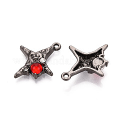 Alloy Rhinestone and Resin Pendants&nbsp;PALLOY-T093-01B