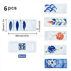 4Pcs 4 Style Porcelain Chopsticks Stand&nbsp;DJEW-CP0001-03