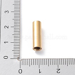304ステンレススチール製マグネット留め具、接着端付き  cloumn  14KGP本金メッキ  16x5mm  穴：3.2mm&nbsp;STAS-H187-01G