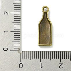 合金のチベット風チャーム  鉛フリー＆カドミウムフリー  ボトル  アンティークブロンズ  21x7x2.3mm  穴：1.6mm  約1234個/1000g&nbsp;TIBE-I026-6024AB