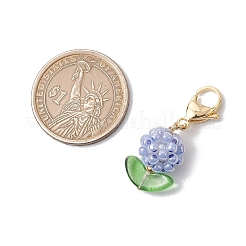 Flower Glass Seed Beads Beaded Pendant Decorations&nbsp;HJEW-MZ00195-02