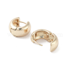 女性用楕円合金厚手フープピアス  304ステンレスピン付き  ライトゴールド  14x8mm&nbsp;EJEW-H309-03KCG