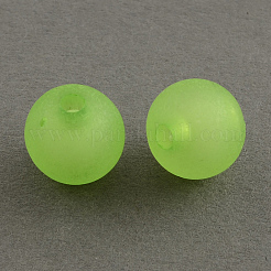 つや消しアクリルビーズ  二層ビーズ  ラウンド  ミックスカラー  10mm  穴：2mm  約980個/500g&nbsp;FACR-Q006-10mm-M