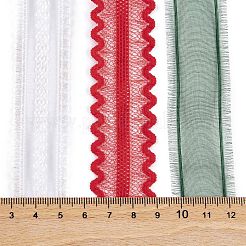 9 Yards 3 Styles Christmas Theme Polyester & Polycotton Ribbons Sets&nbsp;SRIB-A015-01A-02