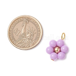アクリルフラワーペンダント  ミックスカラー  22.5x15.5x6mm  穴：2.5mm&nbsp;PALLOY-JF03846-02