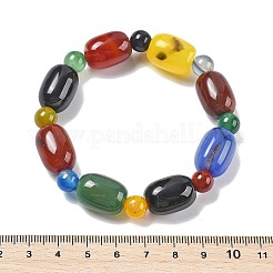 Natural Agate Bead Stretch Bracelets&nbsp;G-P570-01E
