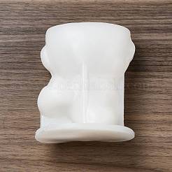 3D クリスマス 雪だるま DIY キャンドル シリコン像型  肖像彫刻用香り付きキャンドル作り  ホワイト  6.8x8.7x10cm  内径：9.5x7.3x5.2のCM&nbsp;LS-CAND-B002-06