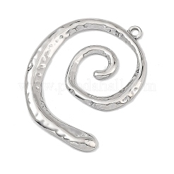 304ステンレススチール製ビッグペンダント  ツイストチャーム  ステンレス鋼色  52.5x40x3mm  穴：3mm&nbsp;SA-B006-03P-B