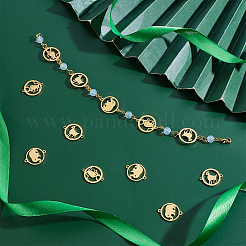 12Pcs 3 Style PVD Vacuum Plating 201 Stainless Steel Links&nbsp;STAS-UN0031-45