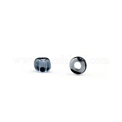 透明チェコガラスシードビーズ15/0個  ラウンド  グレー  1.5x1mm  穴：0.5mm  約500 G /袋&nbsp;SEED-N004-004-12