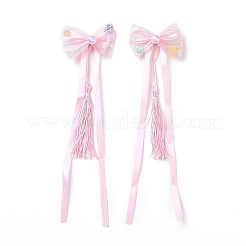 Bowknot Long Ribbon Alligator Hair Clip&nbsp;PHAR-D013-03A