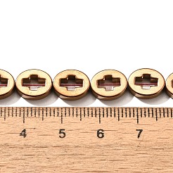 Electroplated Synthetic Non-magnetic Hematite Beads Strands&nbsp;G-L613-Z01-02D