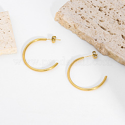 Classic 304 Stainless Steel C-shaped Stud Earrings&nbsp;OR5180