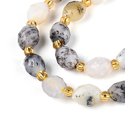 Natural Flower Opal Beads Strands&nbsp;G-N342-53-8x6-14