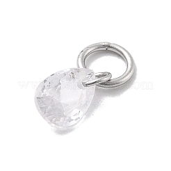925 Sterling Silver with Cubic Zirconia Charms&nbsp;STER-Q004-05C-P