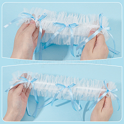 Polyester Lace & Plastic Pearl Leg Ring&nbsp;HJEW-WR00033