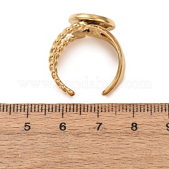 304 Stainless Steel Cuff Ring Components&nbsp;STAS-P454-01C-G