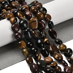 Natural Tiger Eye Beads Strands&nbsp;G-P497-01E-46